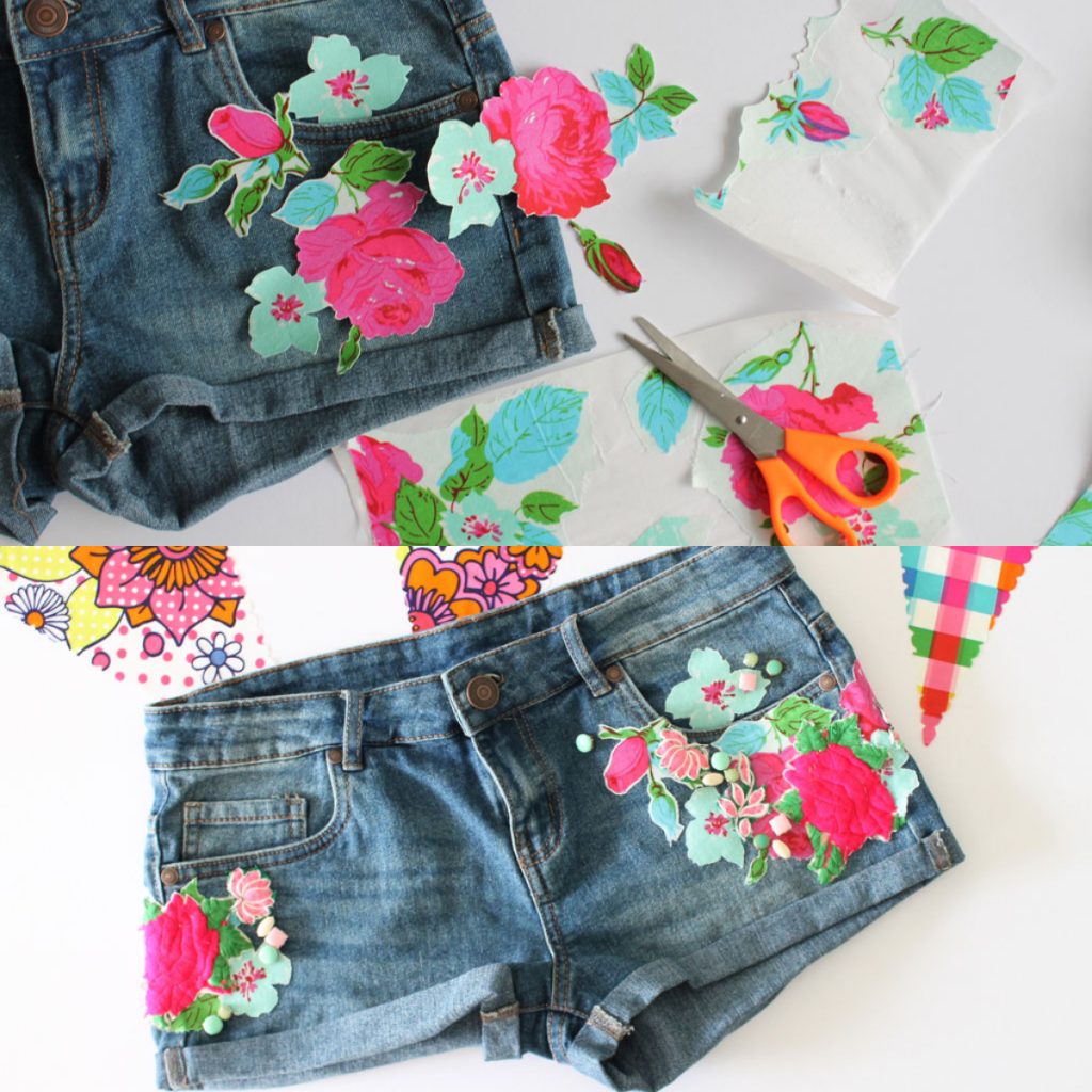 EMBROIDERED SHORTS DIY